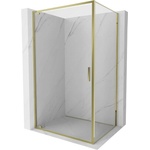 Mexen Exo-BR плъзгаща се душ кабина 80 x 100 см, прозрачна, златиста - 8181-080-100-50-00 (8181-080-100-50-00)
