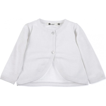 Sterntaler Бебешка памучна жилетка за момиче, Sterntaler, бяла