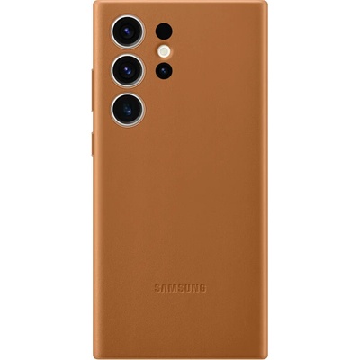 Samsung Leather Cover EF-VVS918LA - оригинален кожен кейс (естествена кожа) за Samsung Galaxy S23 Ultra (кафяв)