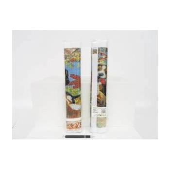Fisher Price *5D 80x40 cm DIAMOND MOSAIC, dogs on the field