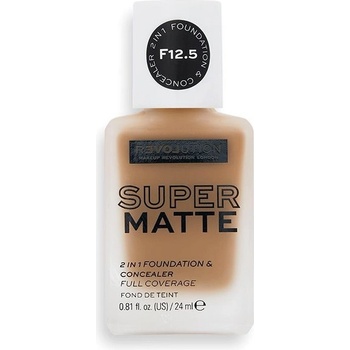 Revolution Relove Super Matte Foundation dlouhotrvající matující make-up F12.5 24 ml