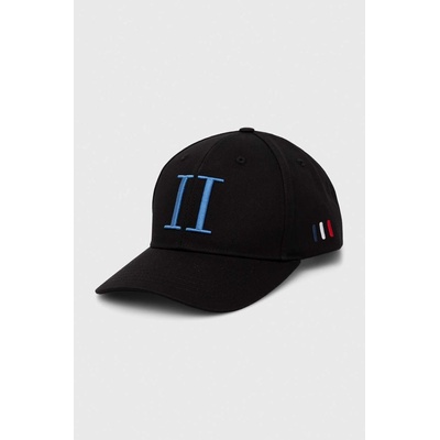 Les Deux Памучна шапка с козирка Les Deux в черно с апликация (LDM702043.)