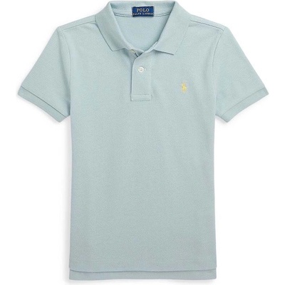 Ralph Lauren Детска памучна тениска с яка Polo Ralph Lauren в синьо с изчистен дизайн (322703632169)