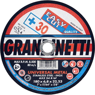 Grandinetti Kotouč brusný 180 x 6,8 x 22,2 mm GRZ18068