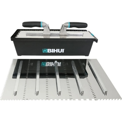 Bihui PTSJG8 - 6ks zubových hladítek a rukojeti v boxu, 280x115mm