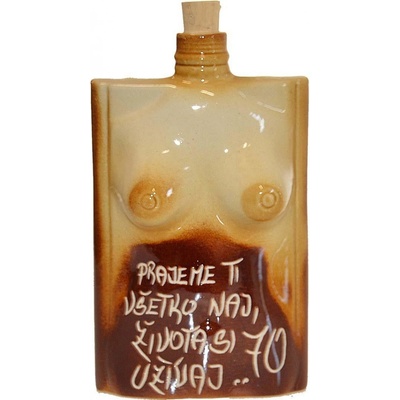 Keramická ploskačka telo ženy K 70. narodeninám
