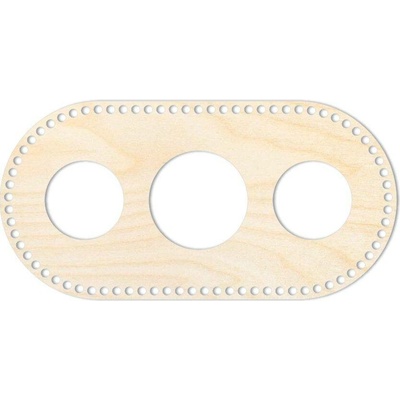 Woody Crafts Víko pro vinný set - ovál 40 x 20 cm, přírodní