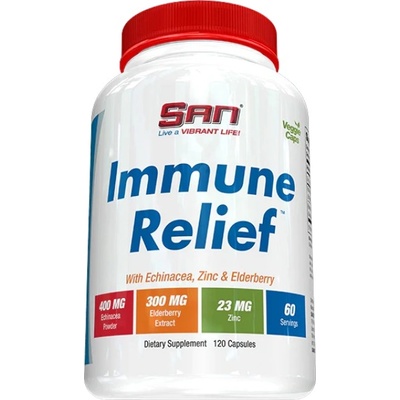 SAN Nutrition Immune Relief | with Echinacea, Zinc & Elderberry [120 капсули]