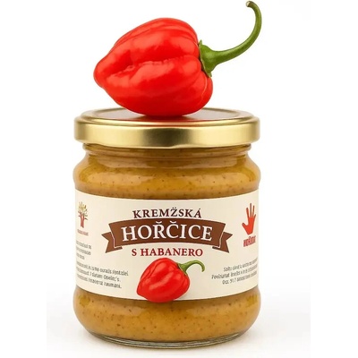 Seminka-chilli.cz Kremžská hořčice s chilli Habanero 200 g