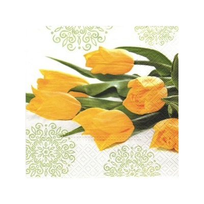 PAW servítky 3V tulipány 33x33