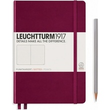 Leuchtturm1917 Medium A5 Tečkovaný zápisník Port Red