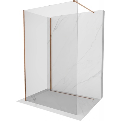 Mexen Kioto стена за душ Walk-in 130 x 105 cm, прозрачен, розово злато - 800-130-212-60-00-105 (800-130-212-60-00-105)