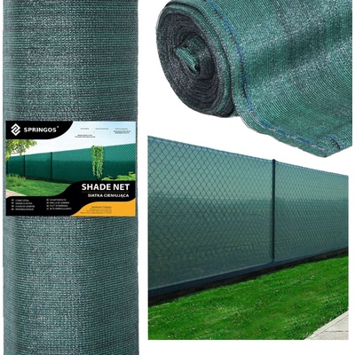 Springos Мрежа за засенчване Springos, 65 g/m2, 62% засенчване, 1, 5x50m - Зелена (SN0021)