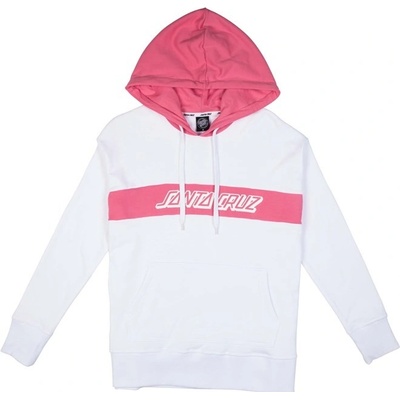 Santa Cruz mikina Classic Strip Hood White/Rose WHITE-ROSE