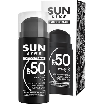 Sun Like Слънцезащитен крем за кожа с татуировки, SPF50, 100 ml