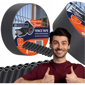 SPRINGOS Tieniaca plotová páska 4,75 cm x 35m, antracitová SPRINGOS FN0003