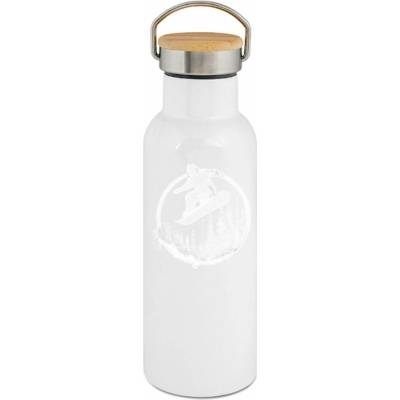 123TRIKO termoska Snowboardista-neon, V1 ,bílý potisk 500 ml