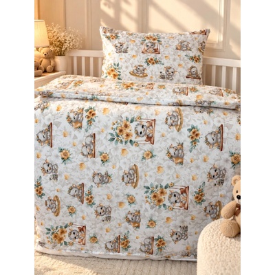 Intermedic SK bavlnené obliečky Veselé prasiatka zips 90 x 130 cm 45 x 65 cm
