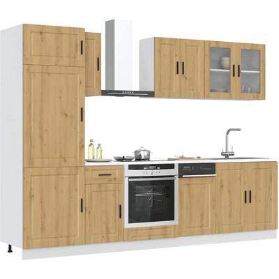 vidaXL Комплект кухненски шкафове от 8 части Kalmar, инженерно дърво (3314820)