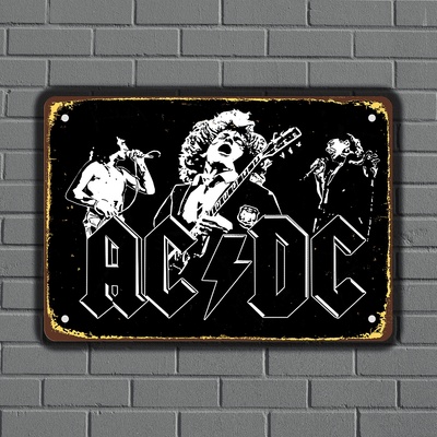Acdc - музикална метална декоративна табелка