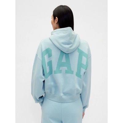 GAP Crop mikina VintageSoft s logem Modrá