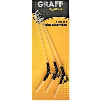 Graff Průjezd zahnutý 15cm Transparentní 3ks