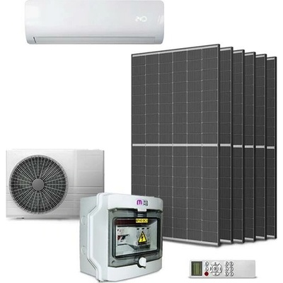 GETI GKH12K 3,5kW hybridná klimatizačná súprava, 6x 450W panel, DC rozvádzač