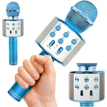 Verk 01377 Karaoke Bluetooth mikrofon 1800mAh modrá