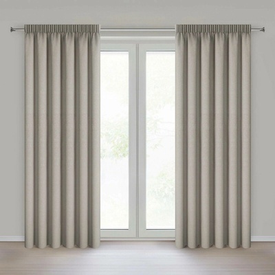 EUROFIRANY ZATEMŇOVACÍ ZÁVĚS (100%) NA PÁSCE ZOEY 140X270 CM TMAVĚBÉŽOVÝ