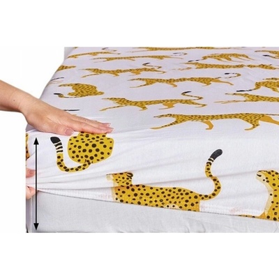 Homa jersey prostěradlo Homa WILD GEPARD 200x220