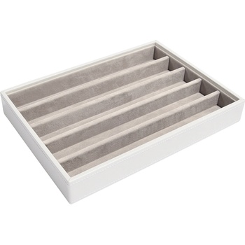 Stackers Ковчеже за бижута Stackers петкамерна cлassic кадифено бяло (73780)