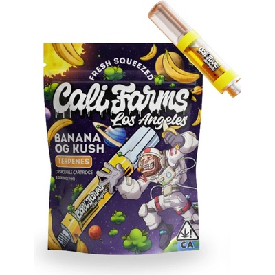 Califarms THC-X Vape náplň 1 ml Banana OG Kush