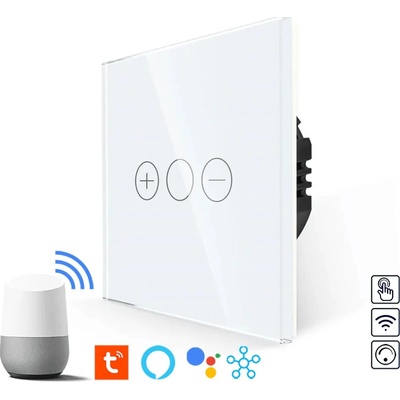 Revolo Touch WiFi dotykový stmievač trojtlačidlový č.1 - Biely