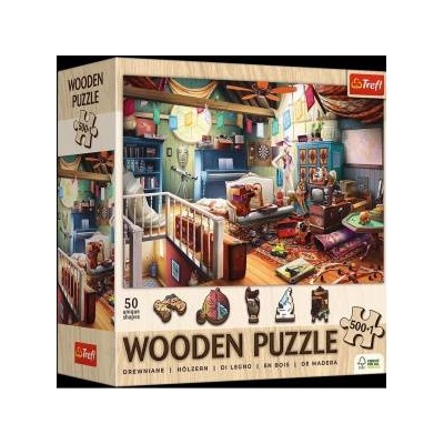 Trefl Wooden puzzle 500+1 Treasures in the attic TREFL