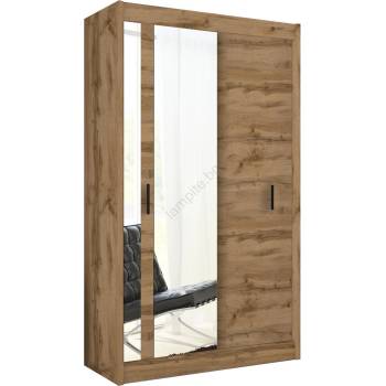 EMS Гардероб с огледало SABRINA 120x215 см, дъб волтан (MT0042)