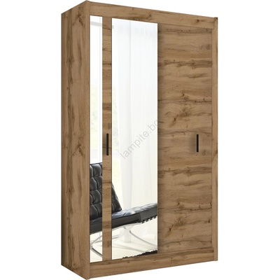 EMS Гардероб с огледало SABRINA 120x215 см, дъб волтан (MT0042)