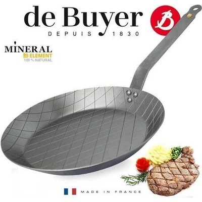 de Buyer oelová na steaky Mineral B Element 24 cm