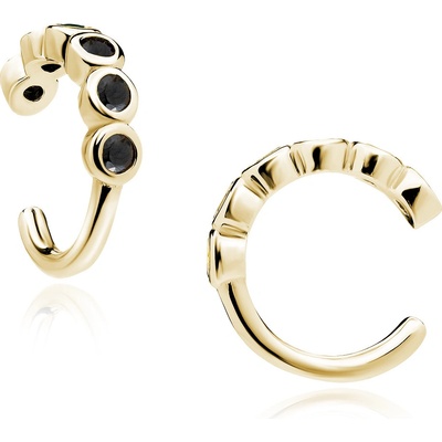Lunica Stříbrná záušnice GOLD 0964