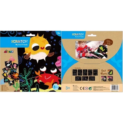 Škrabací obrázky Mořští tvorové Avenir