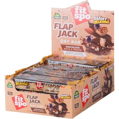 FIT SPO Flap Jack - Energy Oat Bar [12 x 90 грама] Шоколад с ядки и плодове