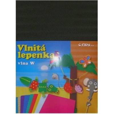 Lepenka W-Welle 260g 34,5x24,5cm/10listů zvlněná černá 405799