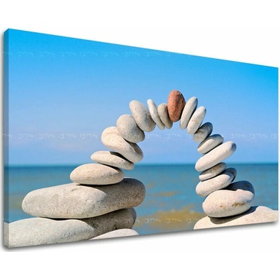 Papilora Obraz kamenného oblúka s červeným kameňom na plátne – Feng Shui - 30x40 cm