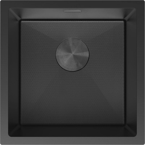 Mexen Trixo мивка от неръждаема стомана с 1 отделение 440 x 440 мм, черен HC - 6413441000-70HC (6413441000-70HC) Мивка за вграждане