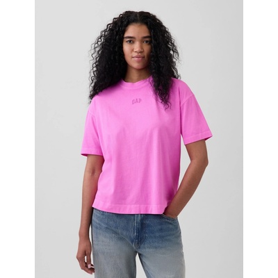 GAP Oversize tričko VintageSoft s logom Ružová