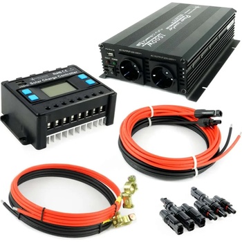 Image 1 of Solartronic Комплект инверотр 1500w, Контролер за соларна система 30a, кабели и букси (set-30a-s-k-1500w)