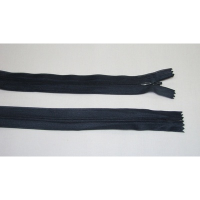 Zips krytý 3mm nedeliteľný 65cm tmavo modrý dederon