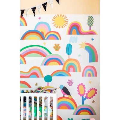 Mooui Nástenný panel - tapeta - Fantastic rainbow 4,90 x 2,80 m uni