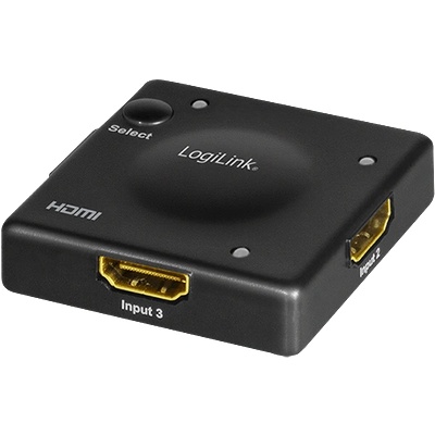 LogiLink HDMI превключвател, 3x1 порта, 1080p/60 Hz, HDCP, CEC, Mini