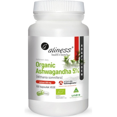 Allines Organic Ashwagandha 5% KSM-66 200 mg 100 kapsúl