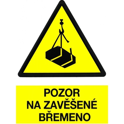 Značka výstrahy_"Pozor zavěšené břemeno"_A4_(P)